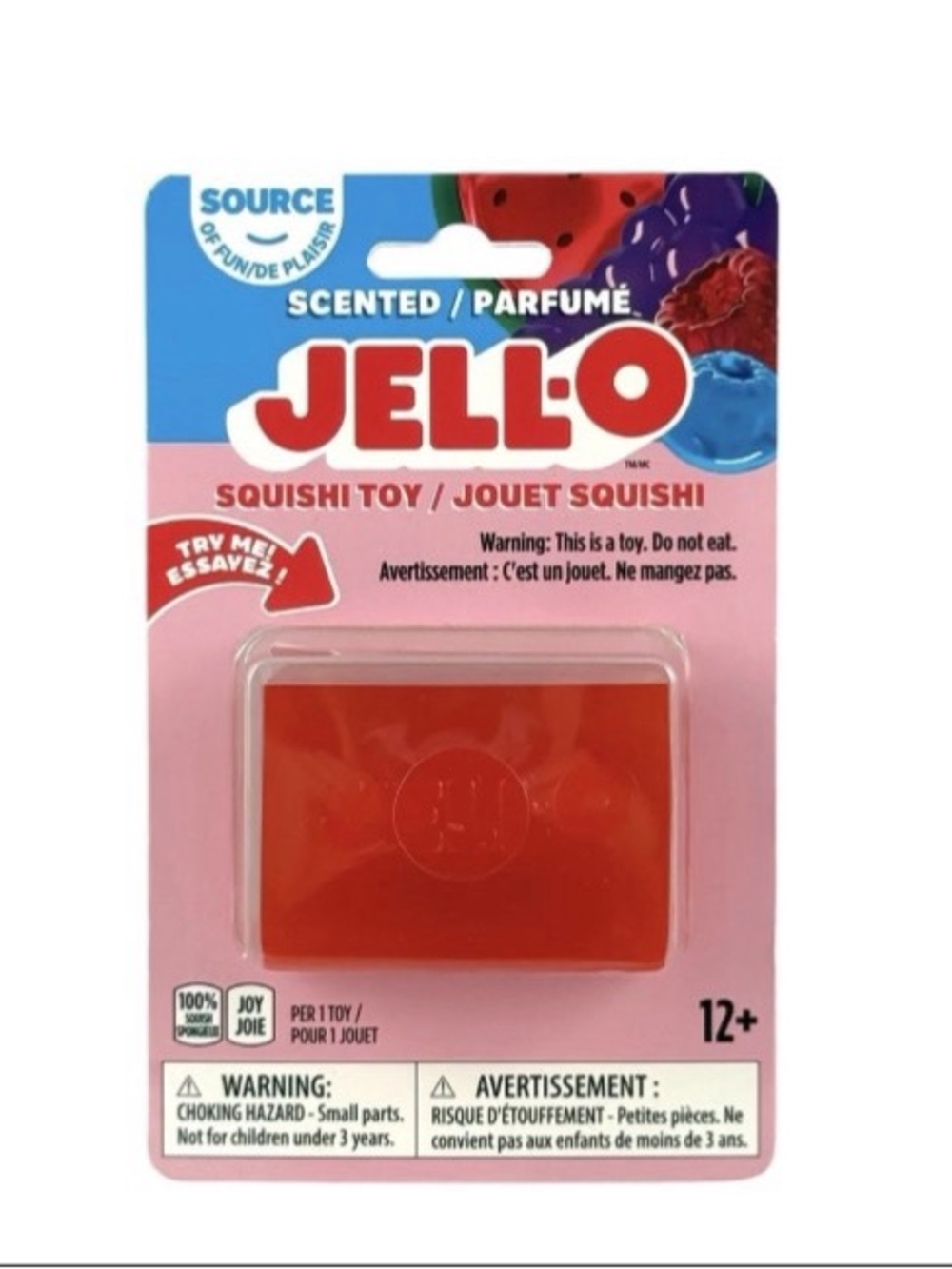 JELL-O Red SQUISHY TOY Scented Sensory Fidget Squeeze Viral Stress Reliever